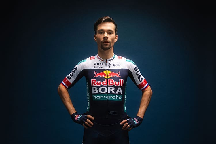 Explore the Red Bull BORA hansgrohe Tour de France team led by Primož Roglič, aiming for Grand Tour glory this season.